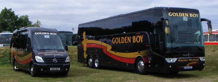 Golden Boy Mercedes 516 Unvi XO12BOY & Van Hool Astron TX16 OO12BOY